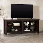 58" Espresso Wood TV Stand Console