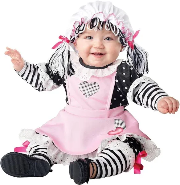 California Costume Rag Doll Halloween Dress Mop Cap Bloomer Infant Girls10029