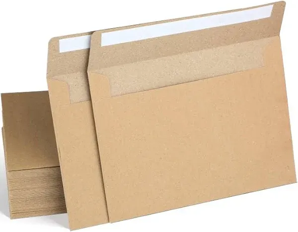 100 Pack Kraft Envelopes,A7 Invitation Envelopes,Wedding, Baby Shower,Brown Kraft Envelopes for Personalize Gift Cards, Birthday Party,5x7 Envelopes for Invitations