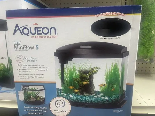 Aqueon LED MiniBow 5 SmartClean Aquarium Kit