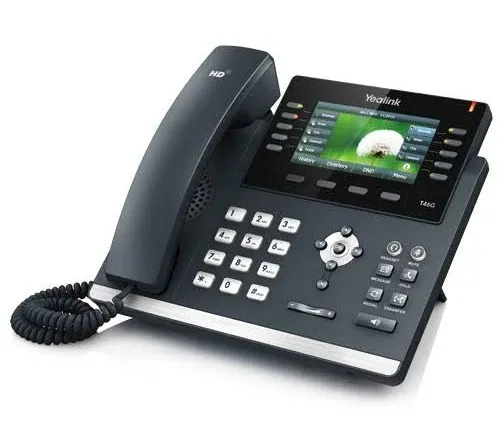 Yealink SIP-T46S IP Phone, 16 Lines 4.3" Color LCD. Dual-Port Gigabit Ethernet