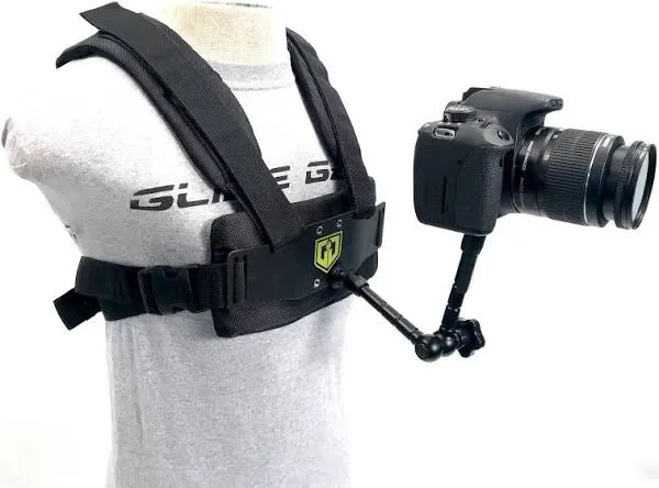 Medusa MED 100 Adjustable Body Vest for GoPro & DSLR with Friction Arm – Front & Back Camera Mounting Plates, Extra Accessories Support