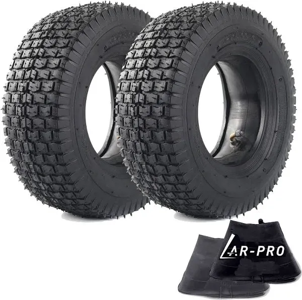 (2-Set) AR-PRO Exact Replacement 12x5.00-6" Tire and Inner Tube Sets for Razor Dirt Quad Versions 19+ - Compatible with Go-Karts, Lawn Mowers, and More - Quality Inner Tubes with Bent Valve Stems