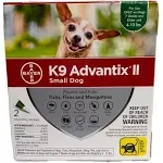 K9 Advantix II Flea & Tick Treatment for Small Dog 2 Dose