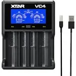 XTAR VC4 Charger for Lithium Ion and Ni MH Batteries (Authentic USA Version)