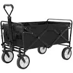 PayLessHere Collapsible Wagon Folding Wagon Garden Cart with Large Capacity, Portable Utility Wagon Cart Heavy Duty for Beach Camping Shopping Garden