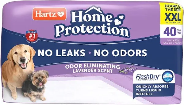 Home Protection Lavender Scent Odor-Eliminati<wbr/>ng Dog Pads, XXL, 30 in x 30 in