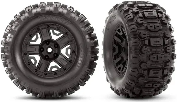 Traxxas Sledgehammer 2.8&#034; Pre-Mounted Tires w/12mm Hex (2) (Black) [TRA6792]