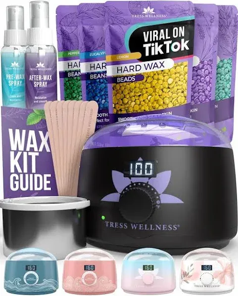 Tress Wellness Waxing Kit for Brazilian Wax - Easy to Use - For Sensitive Ski...