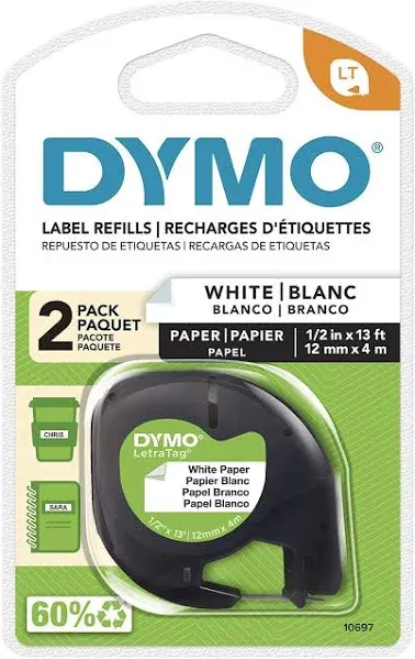 Dymo 10697 LetraTag Paper Label Tape