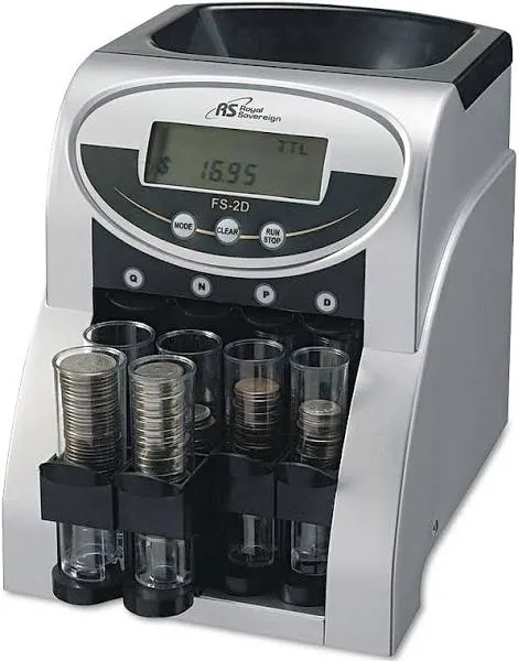 Royal Sovereign Coin Sorter Fast Sort 2 Row Digital Display FS-2D Tested Works  | eBay