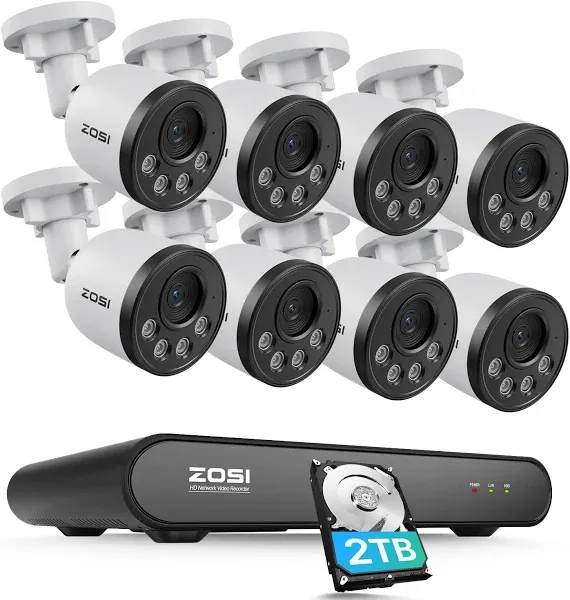 ZOSI 8CH 5MP PoE Security Camera System