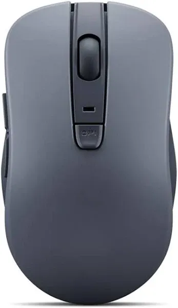 Lenovo Bluetooth Silent Mouse (WL300) - 5 Button Computer Mouse with Silent Left & Right Click – Sculpted Grip, Microsoft Swift Pair, Up to 1600 DPI (Grey)