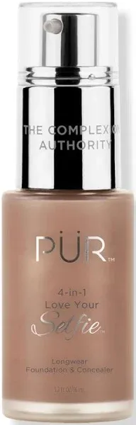 PÜR 4-in-1 Love Your Selfie Longwear Foundation &amp; Concealer, DG3, 1 Fl Oz NIB