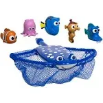 DISNEY Water Bath Pool Toy DORY NEMO Sheldon Pearl Kathy Mr. Ray Dive Catch Net