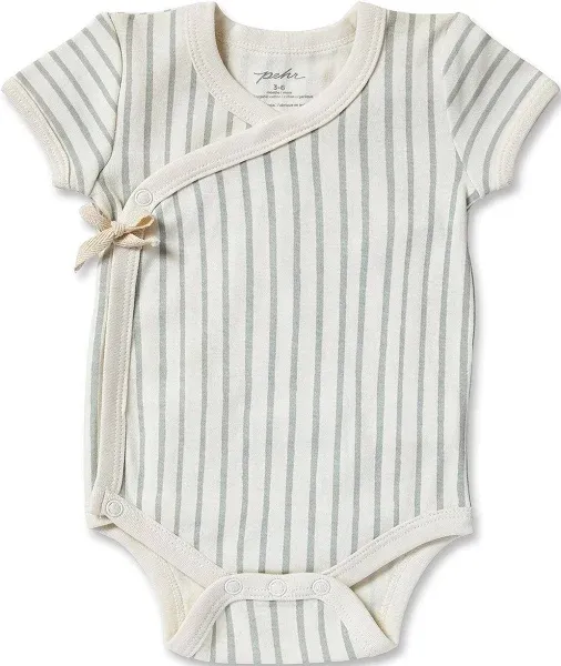 Pehr Organic Baby Stripes Away Short Sleeve Kimono One-Piece