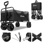 Sekey Heavy Duty Foldable Wagon with 330lbs Weight Capacity, Collapsible Fold...