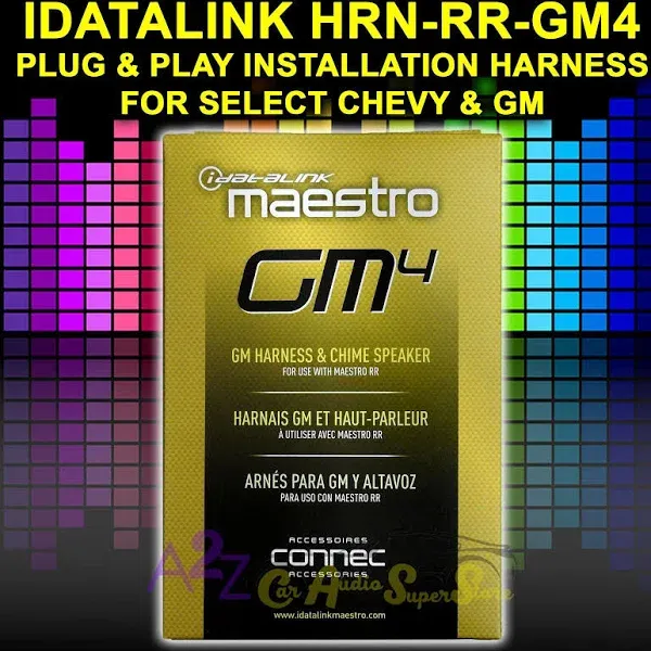 HRN-RR-GM4 IDATALINK MAESTRO GM4 / GM VEHICLES HARNESS W/CHIME FOR ADS-MRR NEW!