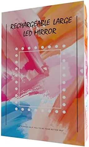 Large Lighted Vanity Makeup Mirror (X-Large Model)- 3 Color Lighting Modes Li...