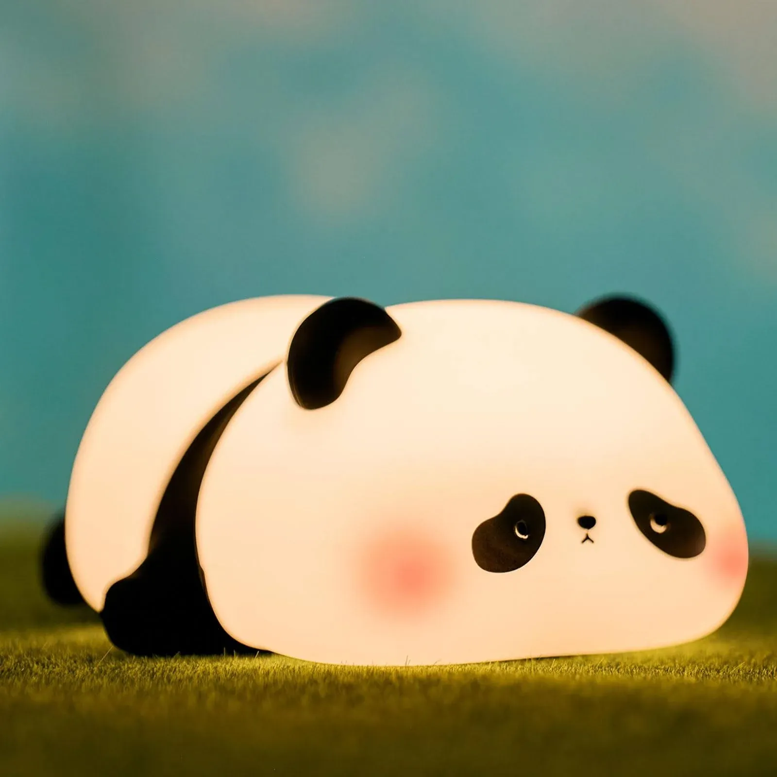 Cute Panda Lamp, Panda Night Light for Kids Sleep, LED Squishy lying panda