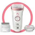 Braun Silk-epil 9 9-720 Women's Cordless Wet & Dry Epilator + 3 Extras Including Bikini Trimmer