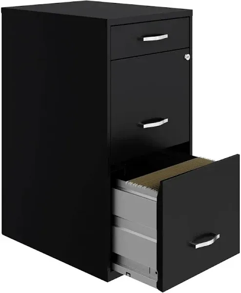 18 Inch Wide Metal Mobile Organizer File Cabinet for Office Supplies &amp; Hanging F