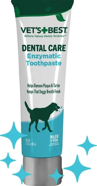 Vet’s Best Enzymatic Dog Toothpaste | Teeth Cleaning and Fresh Breath Dental Car