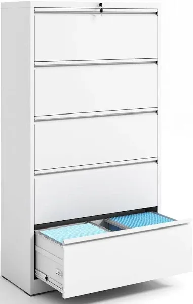 5 Drawer Lateral File Cabinet with Lock