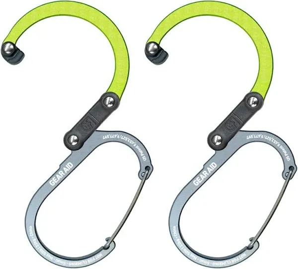 GEAR AID HEROCLIP (Small) Carabiner Gear Clip and Hook, for Hanging Bags, Purses, Lanterns, Strollers, Tools, Helmets, Water Bottles, and More