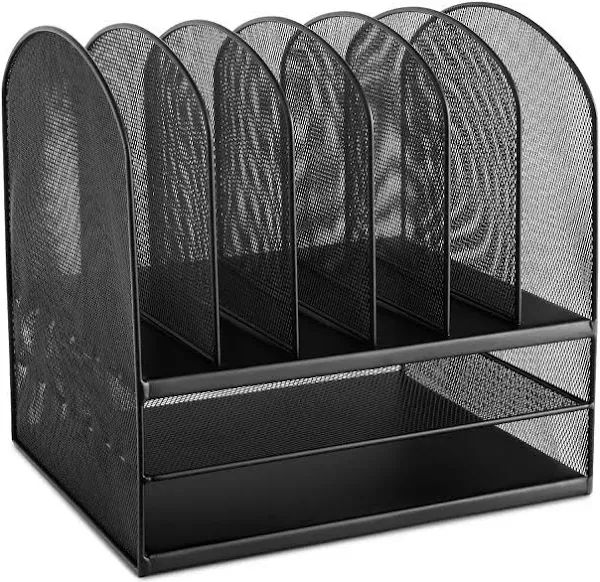 Safco Onyx Mesh Desk Organizer Sections