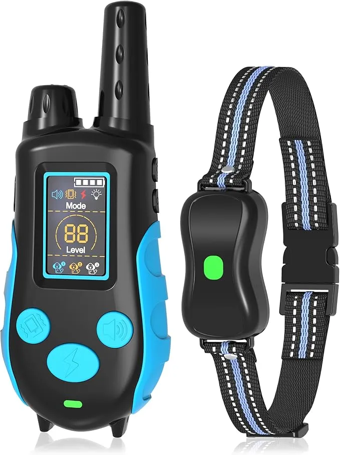 GOOGEES Dog Shock Collar,Dog Training Collar,Ipx7 Waterproof Dog Training Collar with Remote,3 Training Modes, Beep, Vibrate and Safety Shock Modes