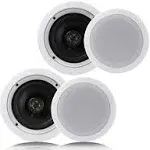 Pyle Surround Wall / Ceiling Home Speaker, Set of 2, White -PDIC1661RD