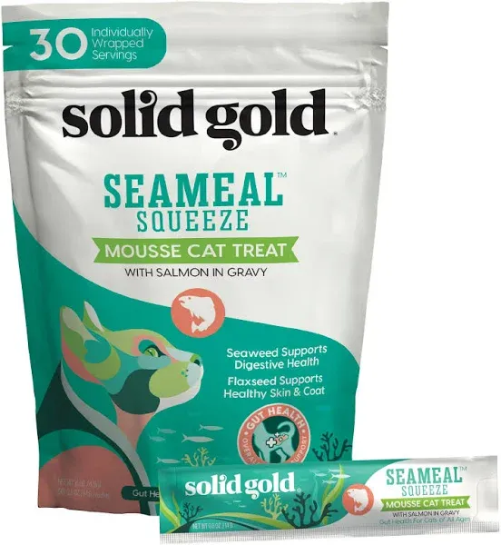 Solid Gold Salmon SeaMeal Squeeze Lickable Cat Treat