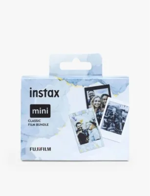 instax Classic Mini Film 30 Shot Pack, with Black, Blue Marble and Monochrome