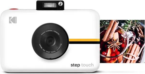 Kodak Step Touch 13MP Instant Camera (White) with 3.5” LCD Touchscreen Display Go Bundle