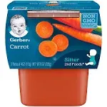 Gerber 2nd Foods Carrots, 4 oz Tubs, 2 count (Pack of 8)