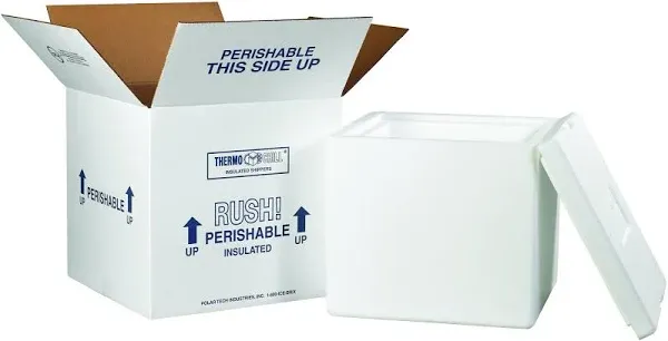 BF230C Insulated Shipping Box with Foam Container, 12&#034; x 12&#034; x 11 1/2&#034;, Mediu...