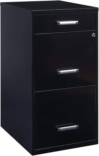 Cooper 3-Drawer Modern Metal File Cabinet with Pencil-Drawer in Black - Transitional - Filing Cabinets - by Homesquare | Houzz