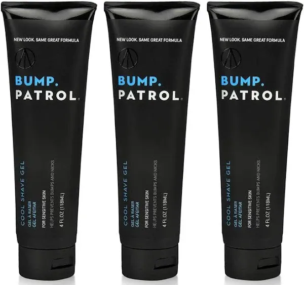 Bump Patrol Cool Shave Gel - Sensitive Clear Shaving Gel With Menthol Prevents R