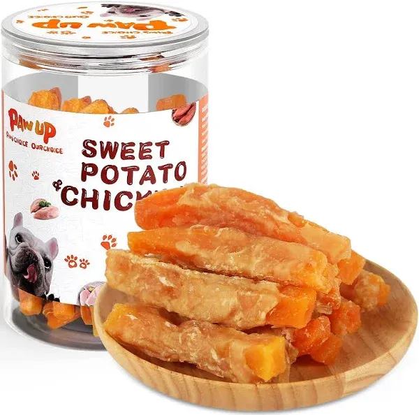 Dog Treats Chicken Jerky Wrapped Sweet Potato, Natural Ingredients w/Taurine, Gr