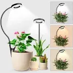 Wolezek Grow Lights for Indoor Plants, Clip On 6500K Full Spectrum LED Grow Light, Two Installation Options Plant Light, 3 Colors Grow Lamp with 360?