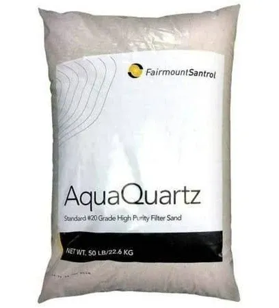 AquaQuartz-50 Pool Filter 20-Grade Silica Sand 50 Pounds, White