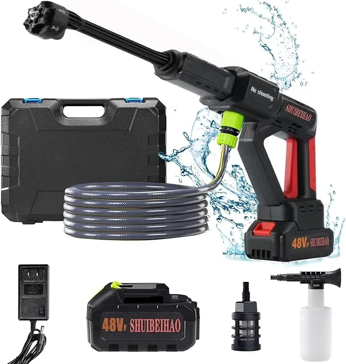 Cordless Pressure Washer 1060 PSI, 3 Speeds Ajustable Electric Power Washer, ...