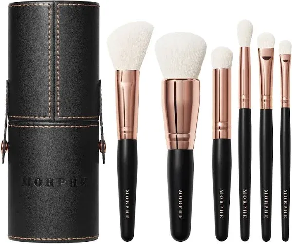 Morphe Rose Away 6-Piece Travel Brush Set