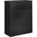 Hon 800 Series Full-pull Locking Lateral File - 42&#034; X 19.3&#034; X 53.3&#034; - 4 - Black