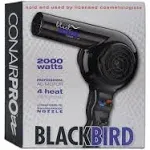 Conair Pro Hair Dryer, Blackbird, 2000 Watts