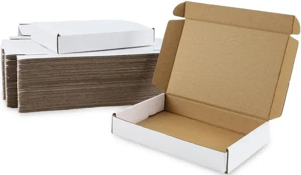 7x5x1&#034; Small Shipping Boxes 50 Pack Black Corrugated Cardboard Mailer Boxes B...