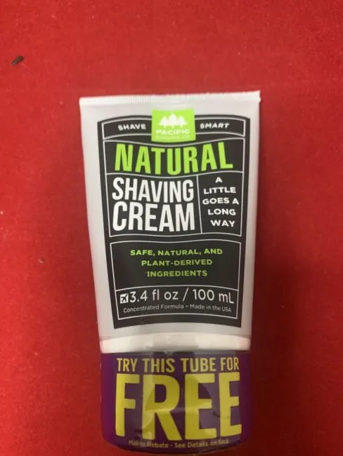 Pacific Shaving Company Natural Shave Cream Plant Derived 3.4 oz 100 ml Cabin Sa