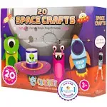 Craftikit Space Arts and Crafts for Kids - 20 Simple All-inclusive Fun Toddler Craft Kit for Kids - Organized Crafts for Toddl