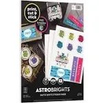 Astrodesigns Sticker Paper Labels | Inkjet/Laser Printers | 8.5 x 11 | White | 15/Pack